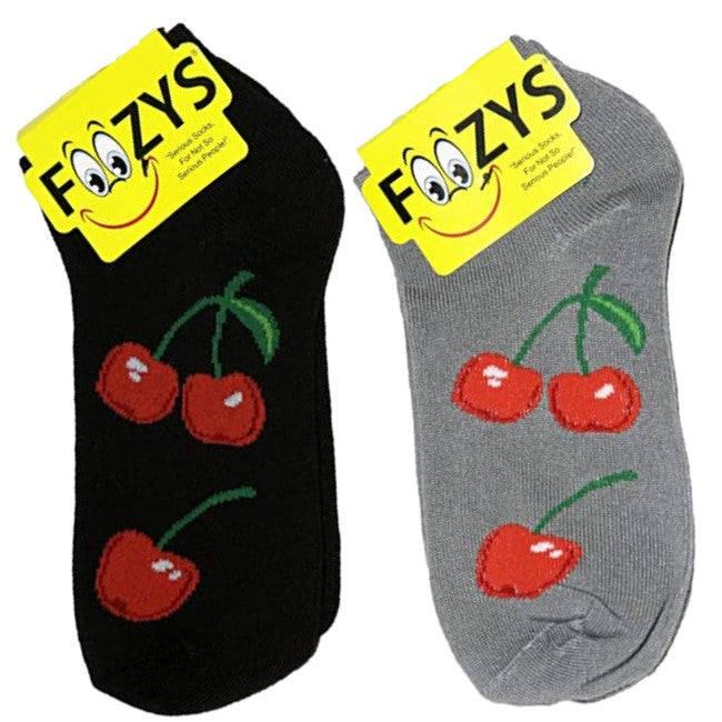 Cherries Foozys Ankle No Show Socks