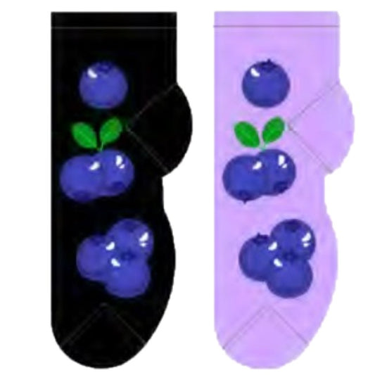 Blueberries Foozys Ankle No Show Socks