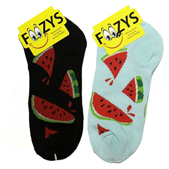 Watermelon Foozys Ankle No Show Socks