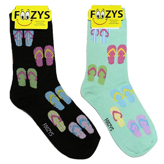 Flip Flops Foozys Womens Crew Socks
