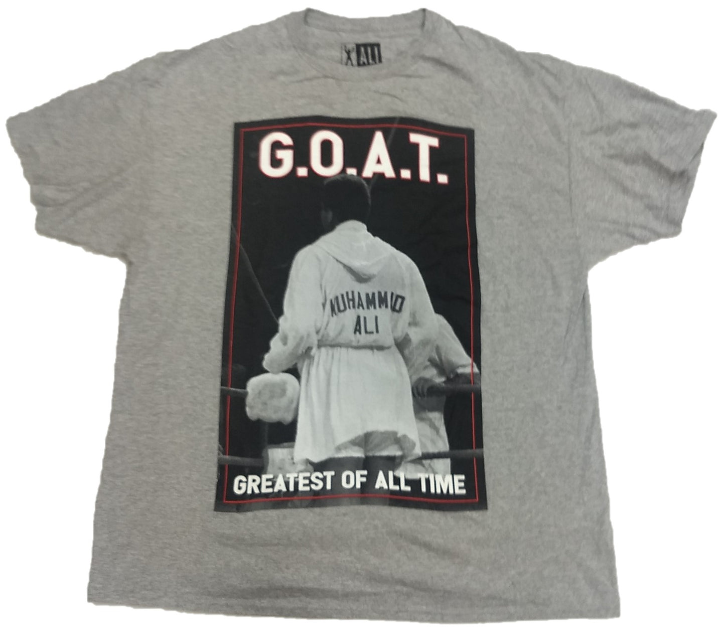 G.O.A.T Greatest of All Time Muhammad Ali Mens T-Shirt (Grey)