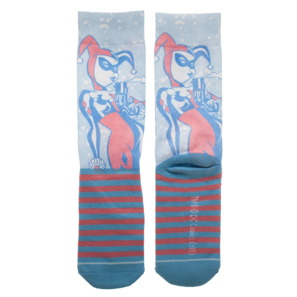 Harley Quinn Faded Neon Sublimated Crew Socks