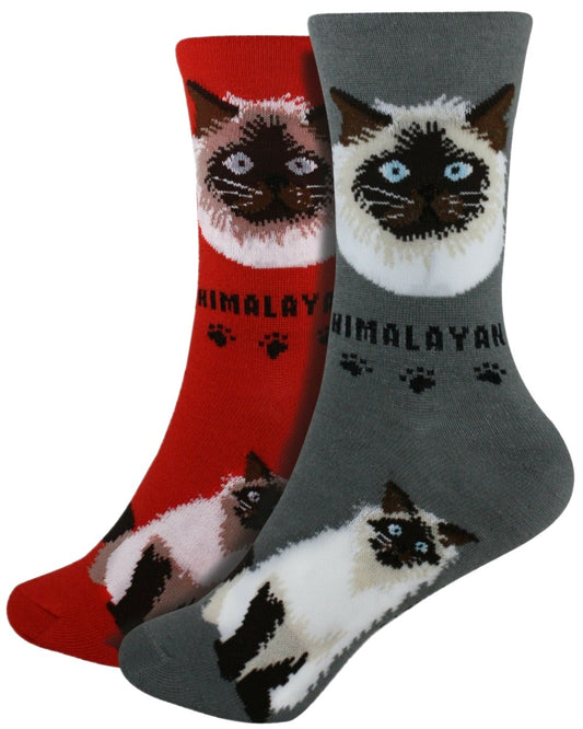 Himalayan Foozys Feline Cat Crew Socks