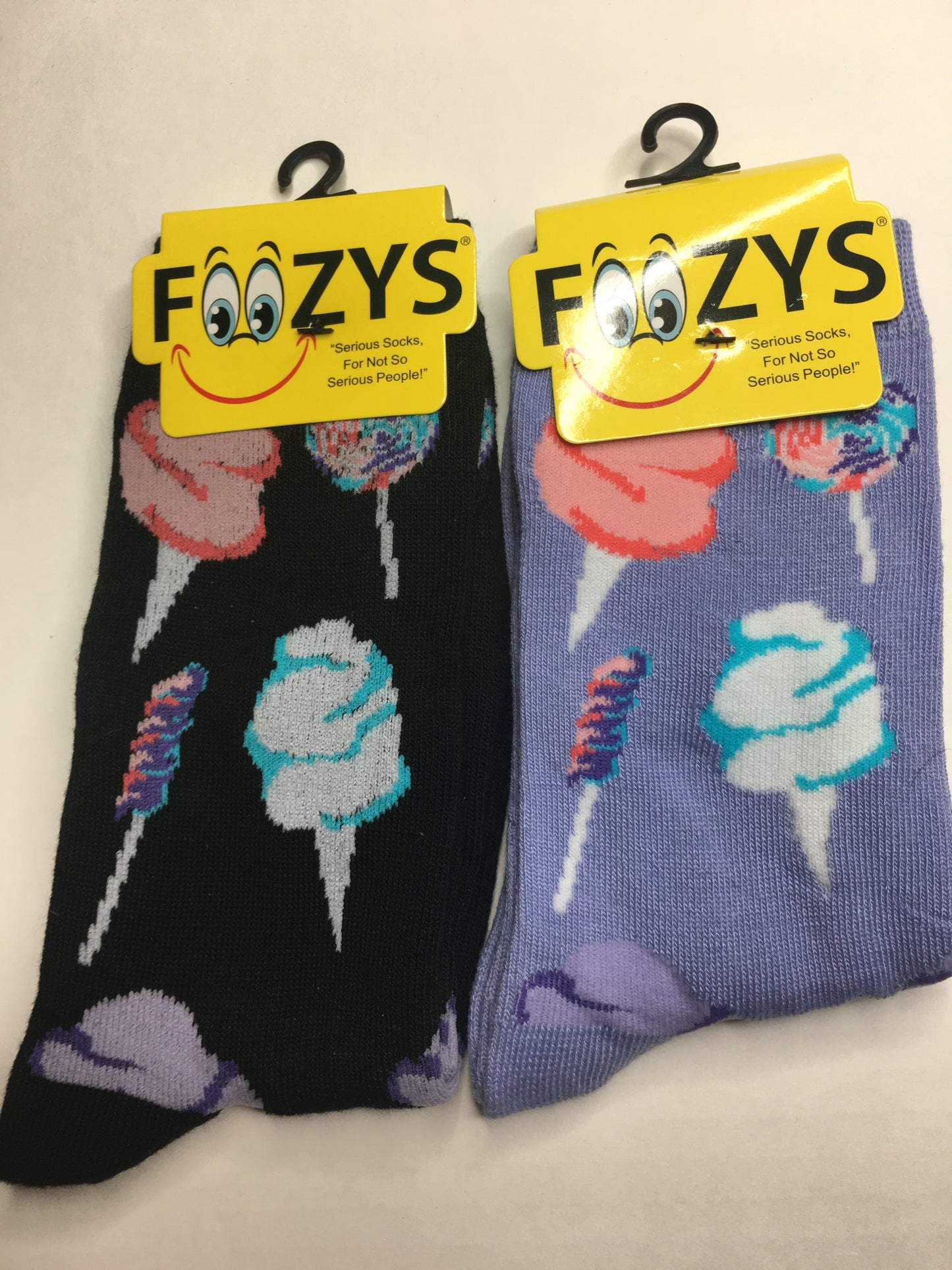 Cotton Candy Lollipops Foozys Womens Crew Socks