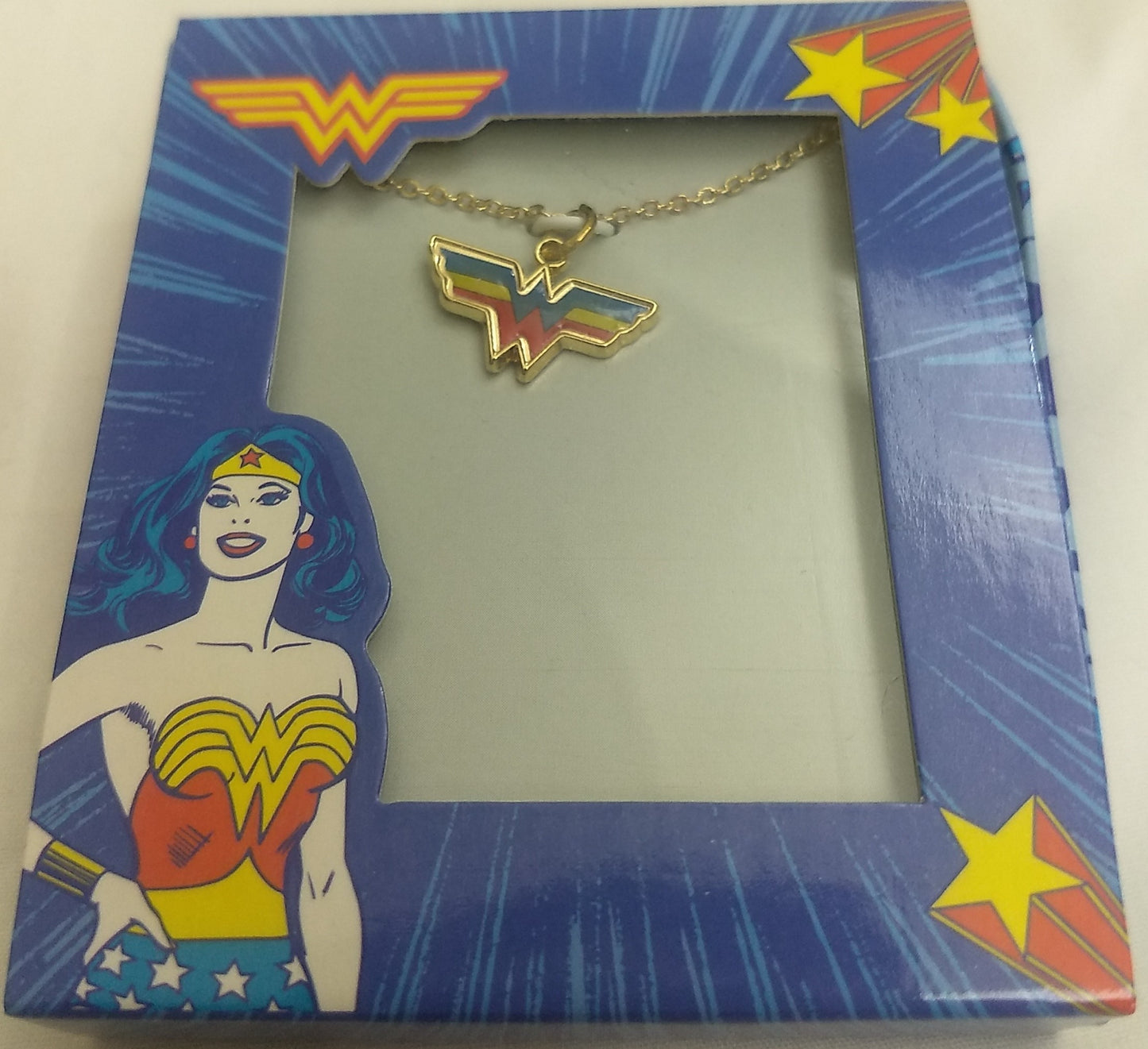 Wonder Woman Logo Necklace 16" Chain with 2" Extension