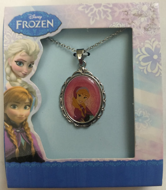 Disney Princess Anna Oval Pendant Necklace 16" Chain with 2" Extension