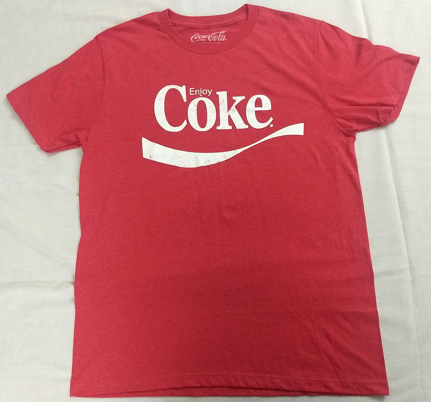 Enjoy Coke Coca-Cola Red Distressed Mens T-Shirt