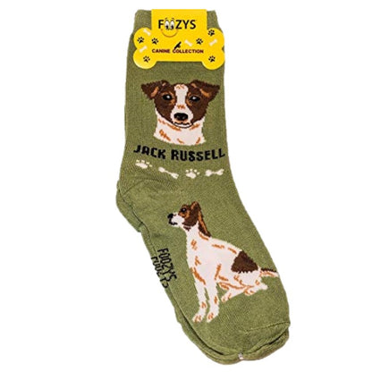 Jack Russell Foozys Canine Dog Crew Socks