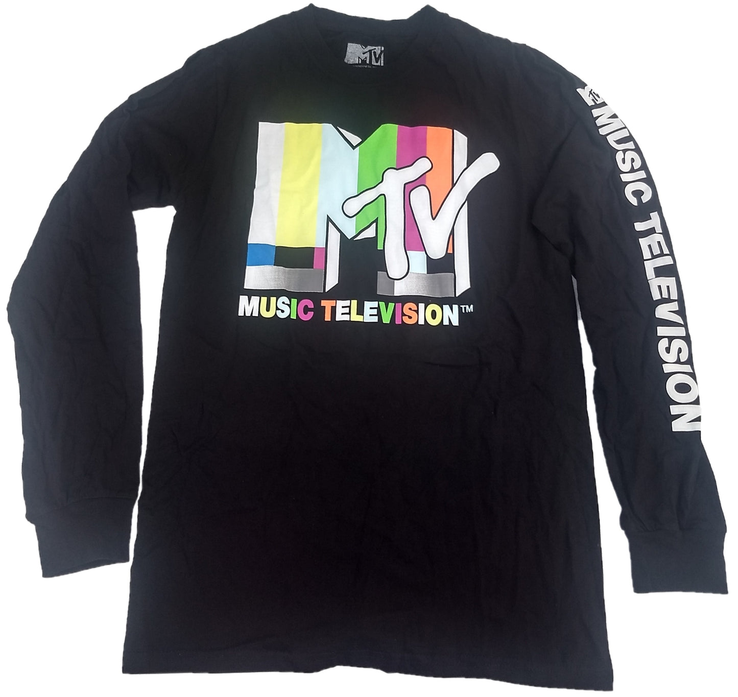 MTV Music Television Rainbow Long Sleeve Mens T-Shirt