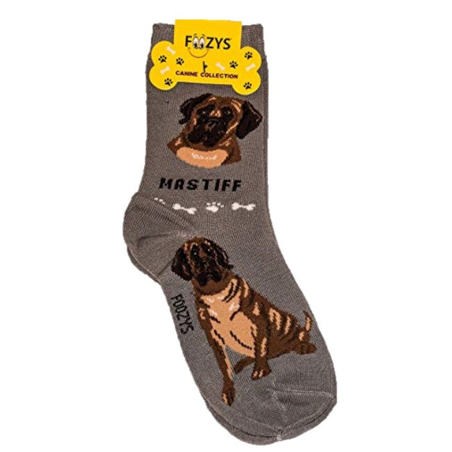 Mastiff Foozys Canine Dog Crew Socks