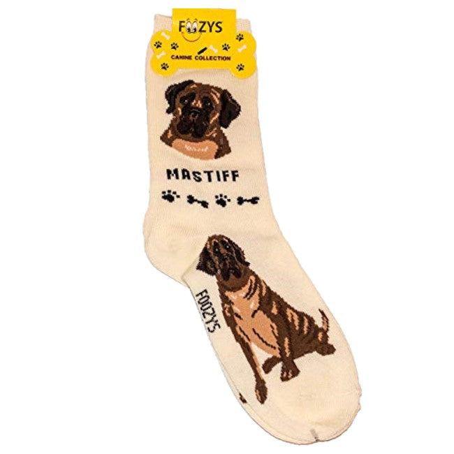 Mastiff Foozys Canine Dog Crew Socks