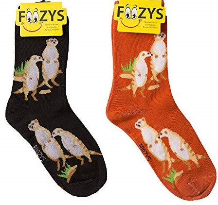 Meerkat Foozys Womens Crew Socks
