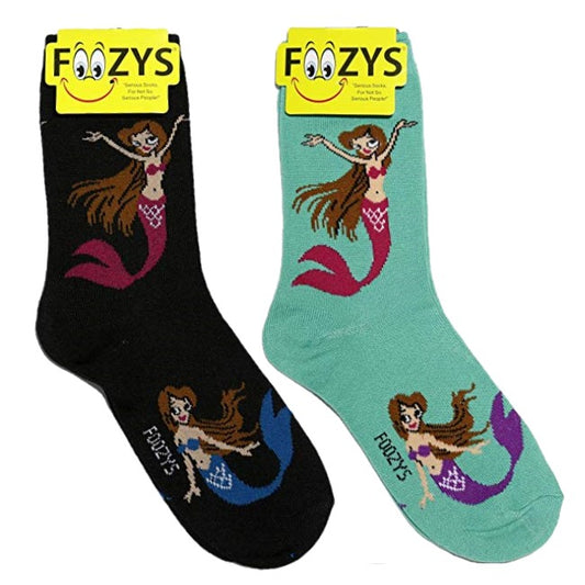 Mermaid Foozys Womens Crew Socks