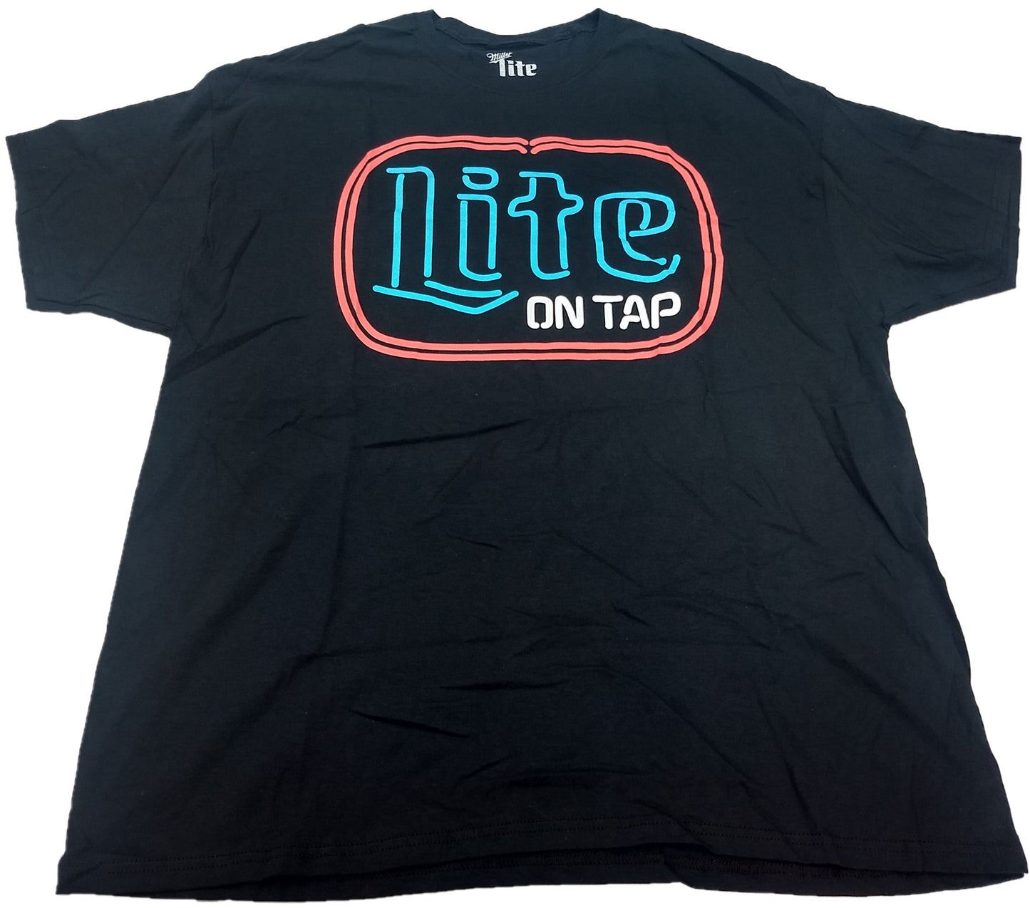 Miller Light On Tap Neon Sign Beer Lager Mens T-Shirt