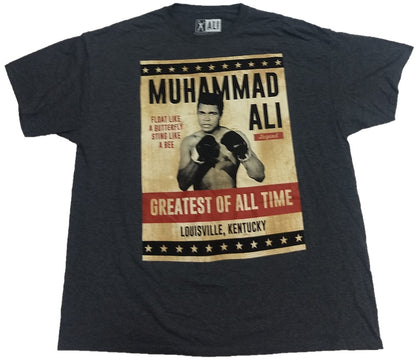 Muhammad Ali Greatest of All Time Mens T-Shirt (Grey)