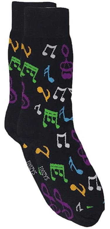 Musical Notes Foozys Men's Crew Socks