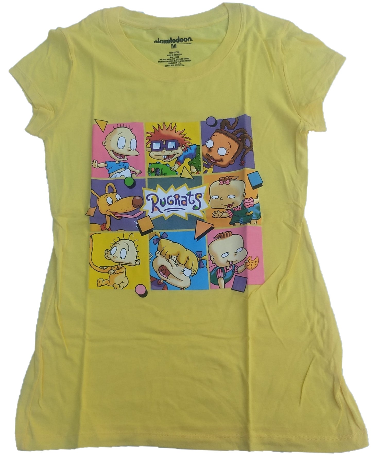 Nickelodeon Rugrats Cast of Characters Juniors T-Shirt (Yellow)
