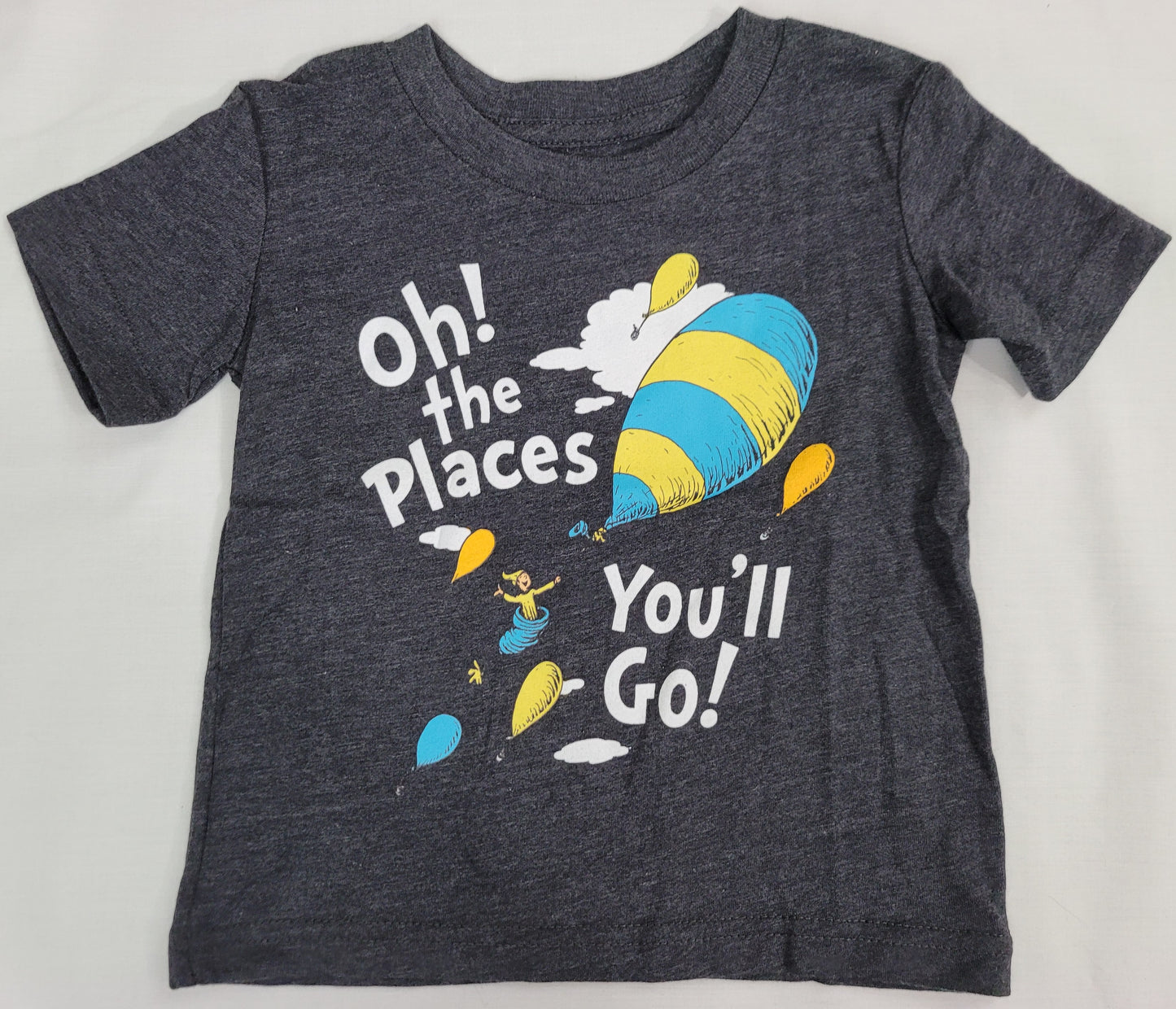 Dr. Seuss Oh! The Places You'll Go! 12M 18M 24M Boys T-Shirt (Grey)