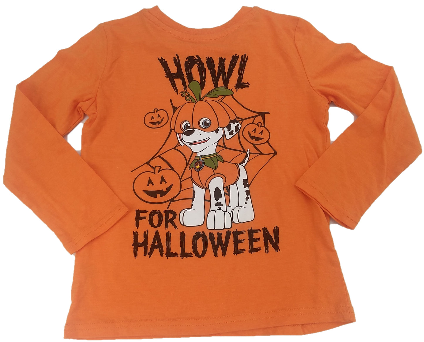 Paw Patrol Howl For Halloween Nick Jr. Long Sleeve 2nd T-Shirt (Orange)