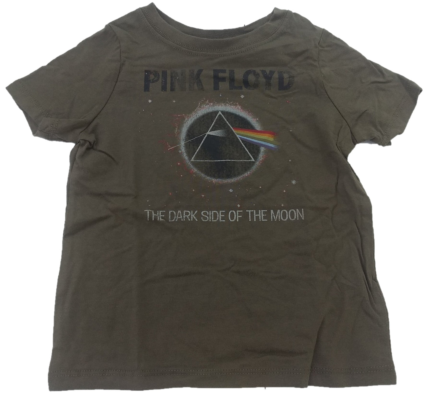 Pink Floyd Dark Side of the Moon Boys Rock Band T-Shirt (Olive)