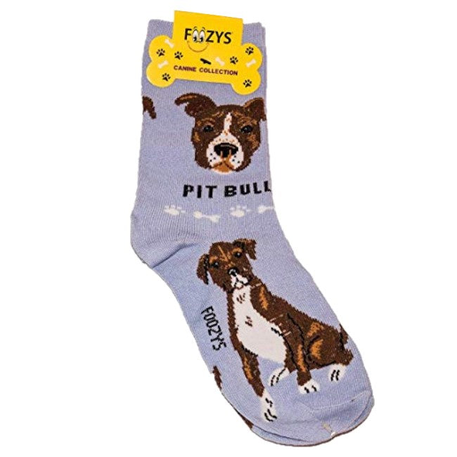 Pit Bull Foozys Canine Dog Crew Socks