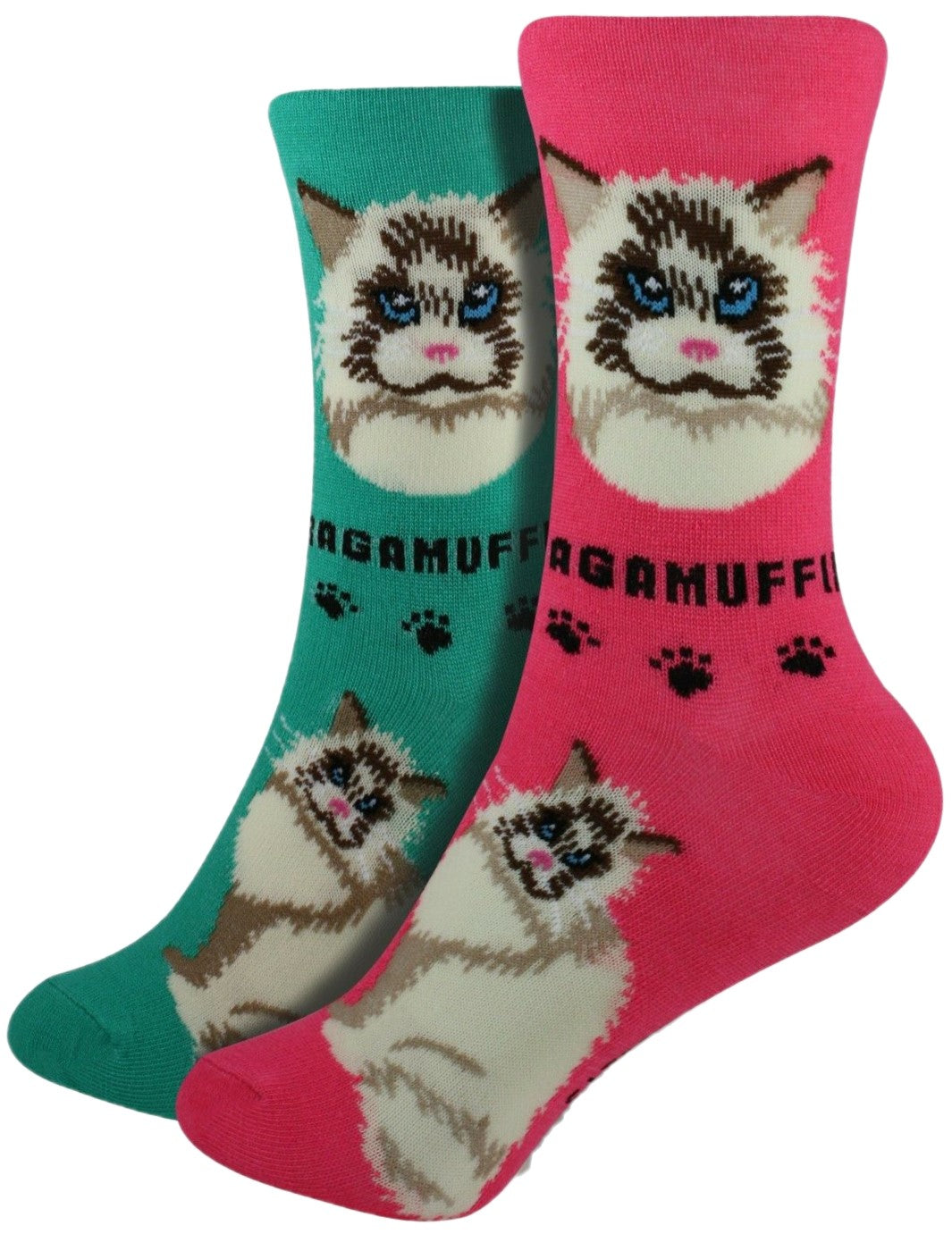 RagaMuffin Foozys Feline Cat Crew Socks