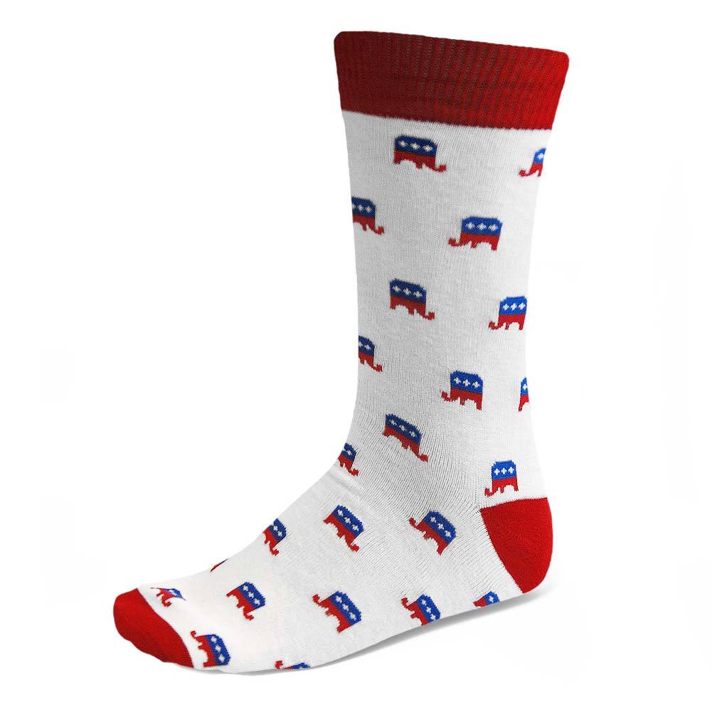 Republican Elephant Parquet Men's Crew Socks