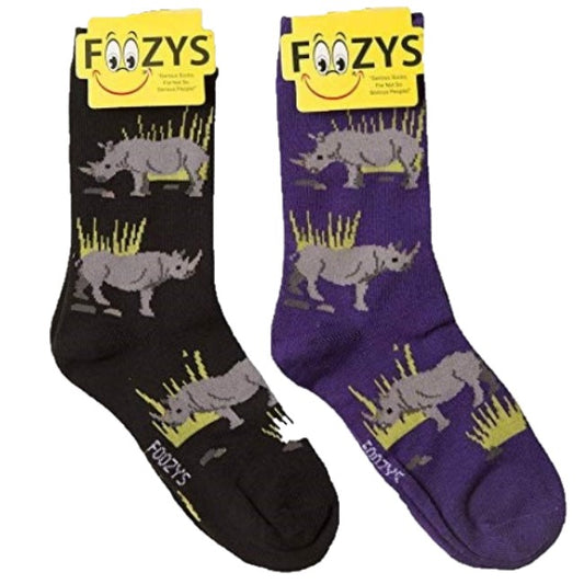 Rhinoceros Foozys Womens Crew Socks