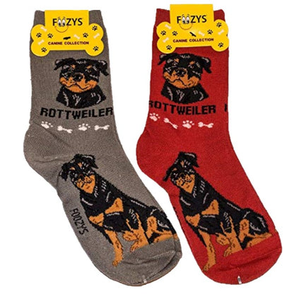 Rottweiler Foozys Canine Dog Crew Socks