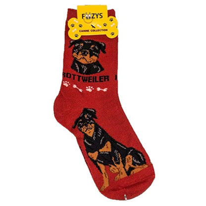 Rottweiler Foozys Canine Dog Crew Socks