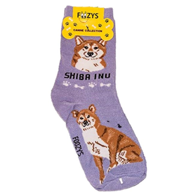 Shiba Inu Foozys Canine Dog Crew Socks