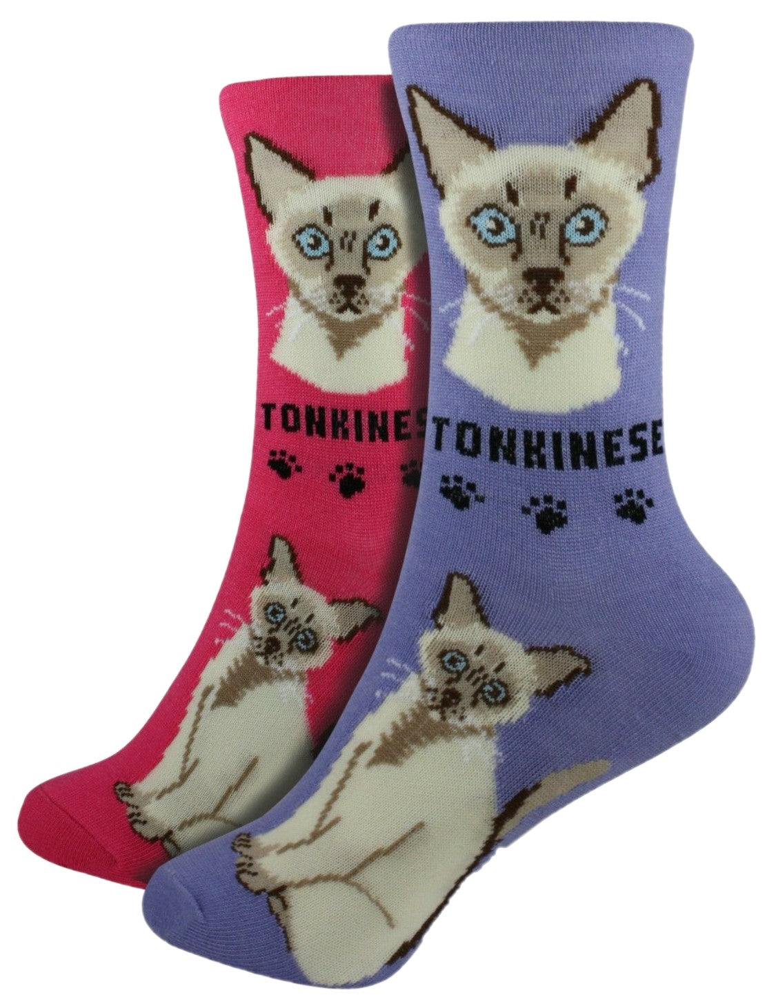 Tonkinese Foozys Feline Cat Crew Socks