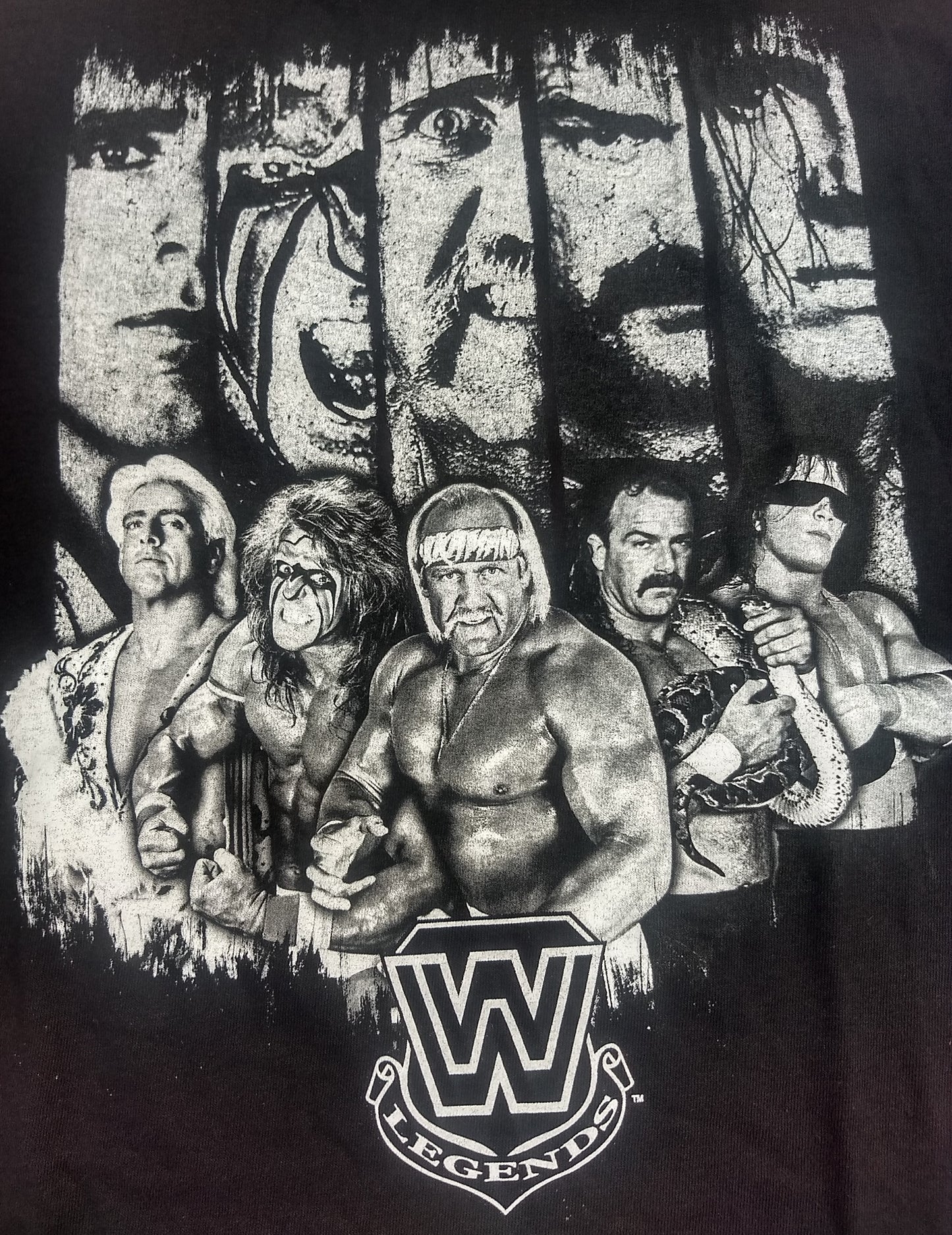 WWE Hulk Hogan Rick Flair Jake Snake Brett Hart Ultimate Warrior Mens T-Shirt