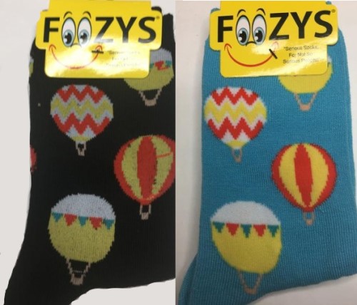 Hot Air Balloons Foozys Womens Crew Socks