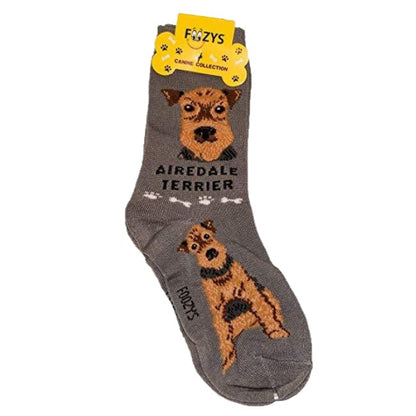 Airedale Terrier Foozys Canine Dog Crew Socks