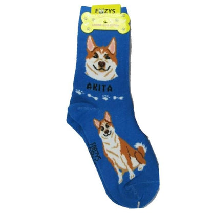 Akita Foozys Canine Dog Crew Socks