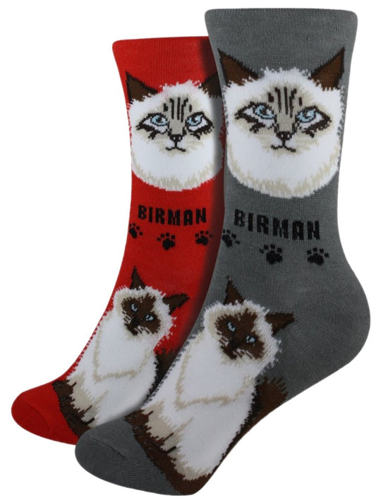 Birman Foozys Feline Cat Crew Socks