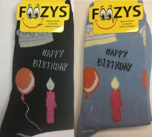 Happy Birthday Foozys Womens Crew Socks