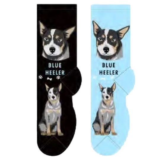 Blue Healer Foozys Canine Dog Crew Socks