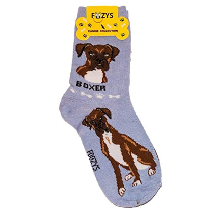 Boxer Foozys Canine Dog Crew Socks
