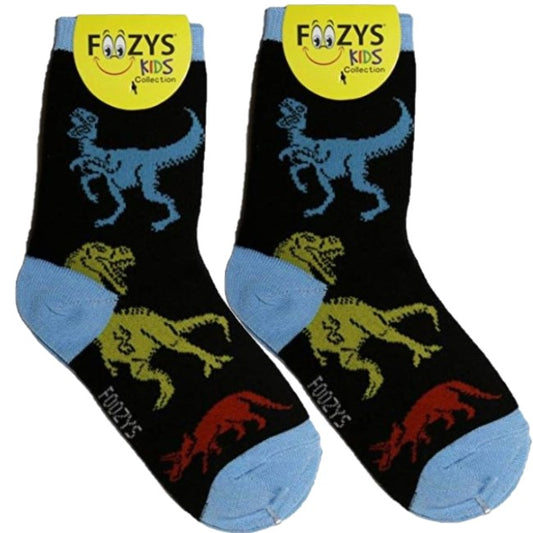 Dinosaurs Foozys Boys Kids Crew Socks