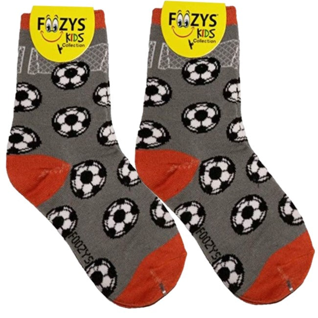 Soccer Foozys Boys Kids Crew Socks