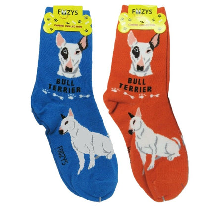 Bull Terrier Foozys Canine Dog Crew Socks