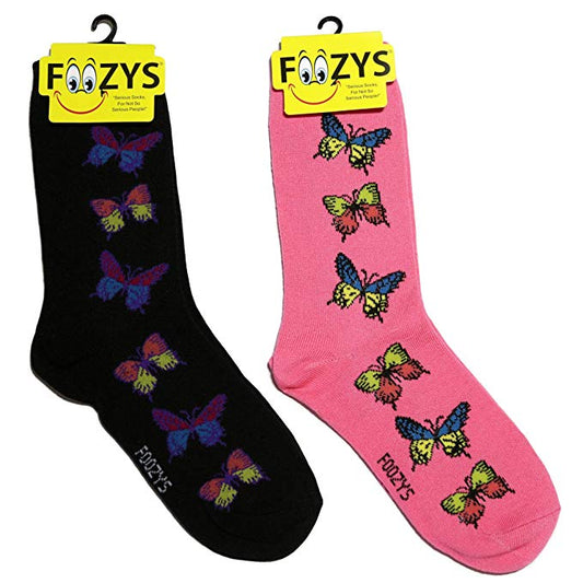 Beautiful Butterflies Foozys Womens Crew Socks