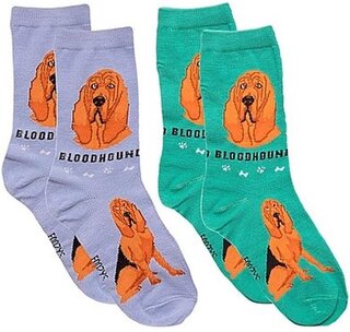 Bloodhound Foozys Canine Dog Crew Socks