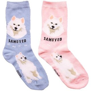 Samoyed Foozys Canine Dog Crew Socks