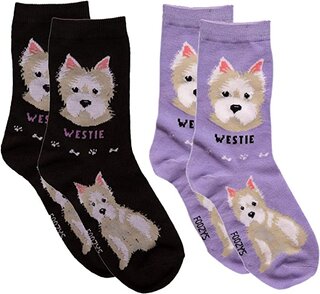Westie Foozys Canine Dog Crew Socks