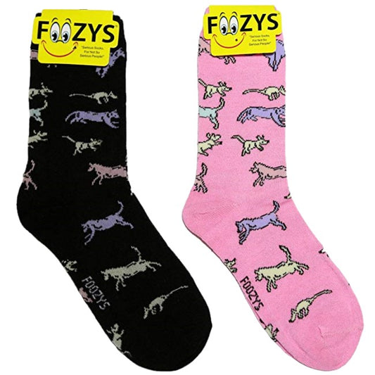 Cat & Mouse (Retired Design) Foozys Womens Crew Socks