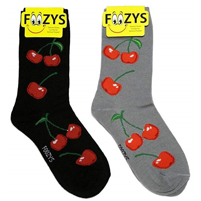 Cherry Fruit Foozys Womens Crew Socks