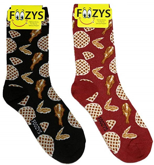 Fried Chicken & Waffles Foozys Womens Crew Socks
